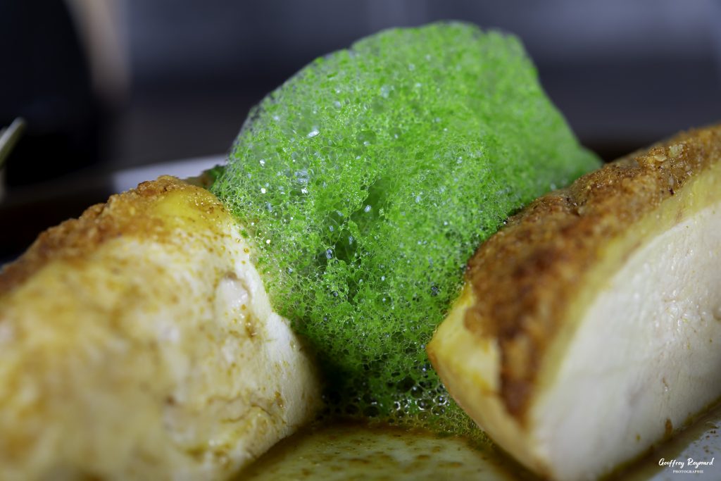 émulsion verte création culinaire